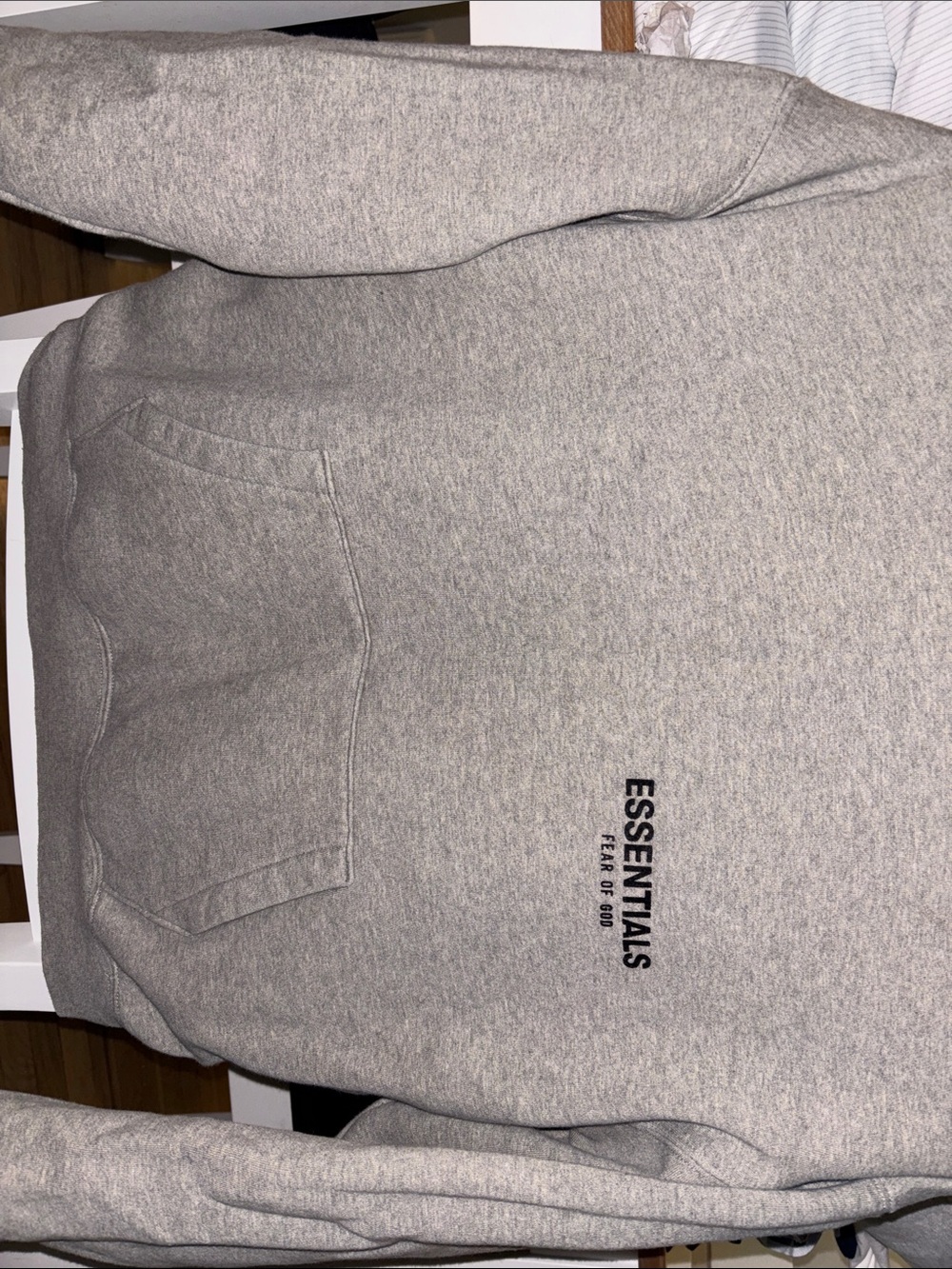 Essentials Men’s Heather Gray Pullover Hoodie